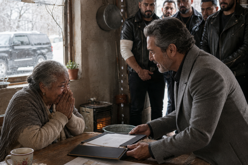 Una abuela refugió a 5 Hells Angels durante una ventisca — lo que pasó a la mañana siguiente dejó a todo el pueblo en shock.