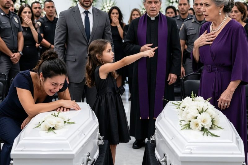 No enterro dos meus gêmeos, minha sogra disse: “eles estão melhor no céu do que com essa mãe”; eu fiquei em silêncio, até minha filha erguer um celular velho diante do pastor