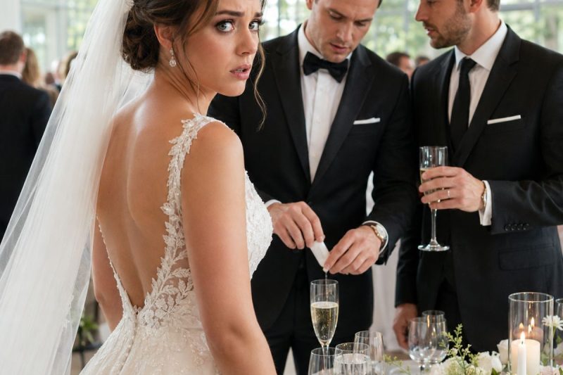 No meu casamento, vi meu irmão colocar algo escondido na minha taça. Eu não gritei nem perdi o controle. Apenas troquei nossas taças em silêncio. Depois ele levantou o brinde, sorriu de lado e disse: “Parabéns, irmãzinha. Minha surpresa está a caminho.” Eu sorri enquanto ele bebia. 30 minutos depois, todos viram a verdade.