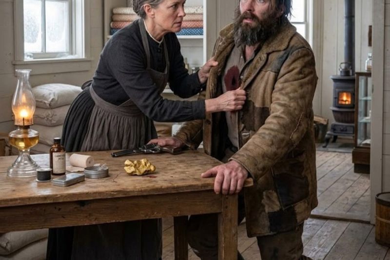 Aos 47 anos, Clara havia enterrado o amor para sempre… até que um homem da montanha entrou sangrando em sua loja e revelou quem matou seu marido.