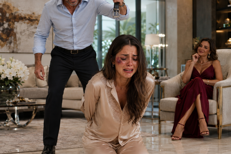 O marido levantou o cinto contra a esposa diante da amante sorridente, chamou-a de inútil e exigiu o divórcio; mas, quando ela ligou para o pai e disse “acaba com tudo”, o império dele começou a ruir no próprio chão da mansão