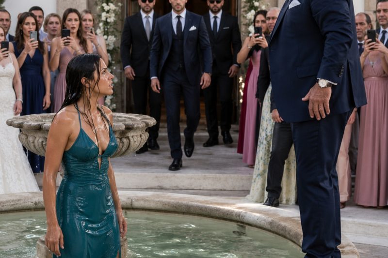 O pai dela a empurrou para dentro da fonte no casamento da irmã; então seu marido secreto atravessou a porta.