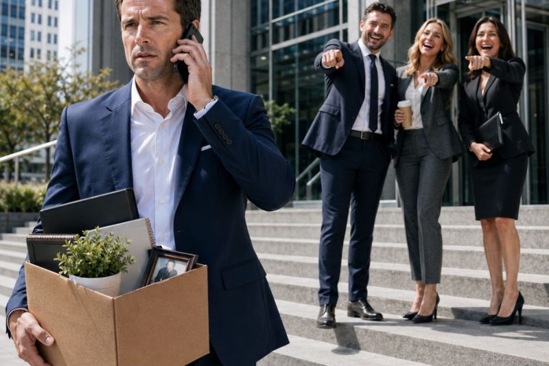 Trataram-no como um funcionário qualquer, roubaram seu trabalho e depois o demitiram… até que uma ligação revelou quem ele era de verdade.