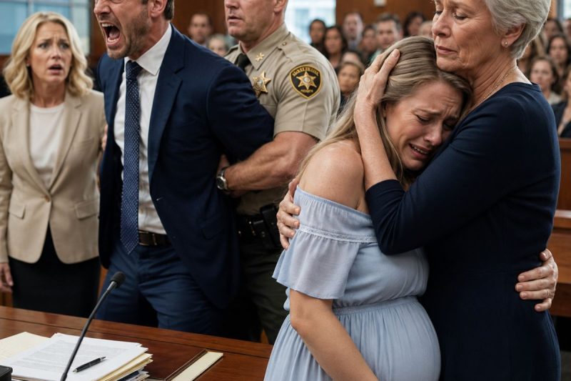 No meu divórcio, grávida de 8 meses, o juiz decidiu que eu sairia sem nada. Meu marido sorriu e disse: “Quero ver como você e esse bebê vão sobreviver sem mim.” Então as portas do tribunal se abriram, e uma multimilionária entrou dizendo: “Minha filha vai viver muito melhor sem você.”