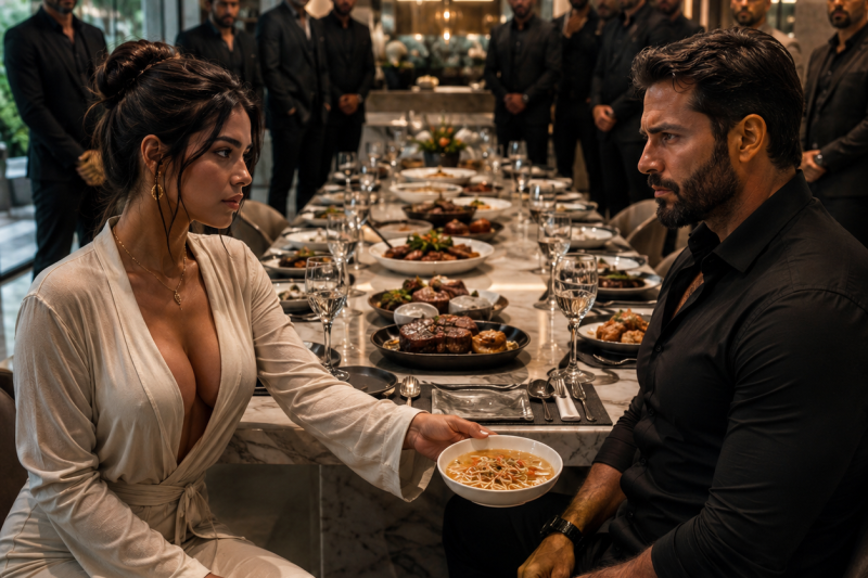 O milionário passou 11 dias sem comer após descobrir a traição da esposa grávida, até uma cozinheira humilde colocar uma tigela de sopa ao seu lado e sussurrar: “O bebê que você enterrou talvez ainda esteja vivo”… e a mansão inteira congelou diante daquela revelação