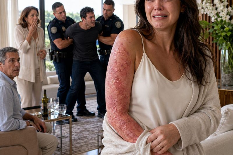 Meu marido queimou minha mão no fogão por causa de um bife… mas ele não imaginava que a cozinha inteira estava transmitindo tudo para a polícia