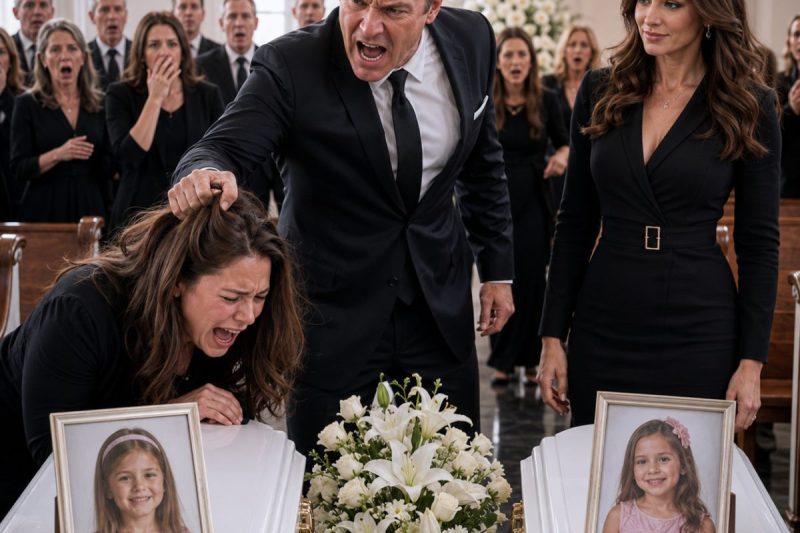 No funeral dos meus gêmeos, meu marido chegou com a amante, me chamou de péssima mãe diante dos caixões deles… e, quando pedi que ele se calasse, ele me bateu e sussurrou: “Fale de novo, e você vai junto com eles.”