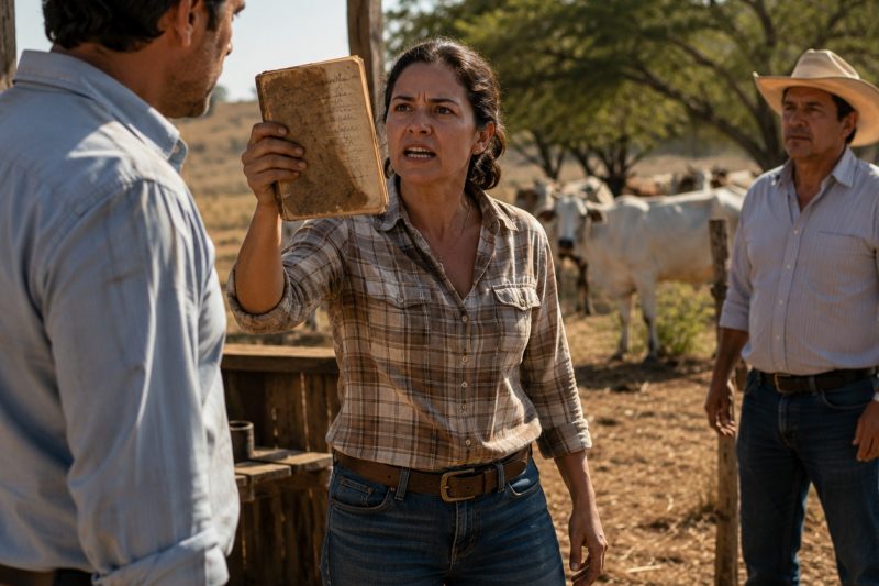 Ele apareceu com um comprador dizendo “essa é a única solução para a família”, mas antes de assinar qualquer papel, abri a velha caderneta do nosso pai — e uma frase mudou o destino da fazenda