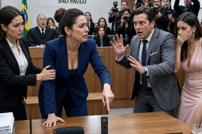Ele me chamou de louca no tribunal, a amante dele sorriu e disse “ninguém vai acreditar em você”, mas ninguém imaginava que uma prova escondida ainda estava gravando a verdadeira traição