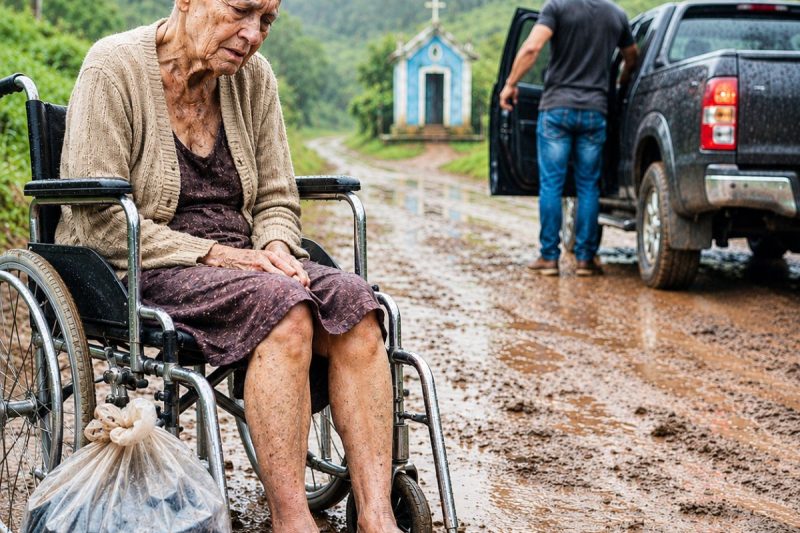 “Desce aqui e se vira” — sussurrou o filho, enquanto a mãe doente tremia na chuva; só não imaginava que aquela estrada guardaria a lembrança que voltaria para cobrar cada silêncio.