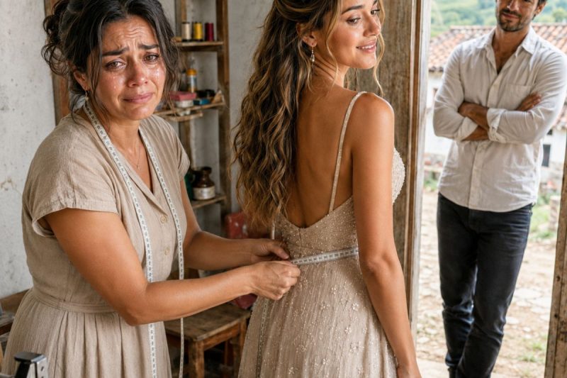 Costureira pobre aceitou fazer o vestido da noiva… mas congelou ao descobrir que o noivo era o homem que prometeu voltar para ela