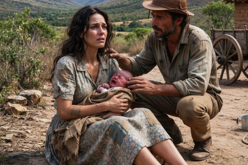 “Assina ou desaparece com esse bebê” — gritou o marido antes de me largar na estrada de terra; eu já não tinha forças, até um lavrador parar e perceber que aquela cena escondia uma mentira cruel.