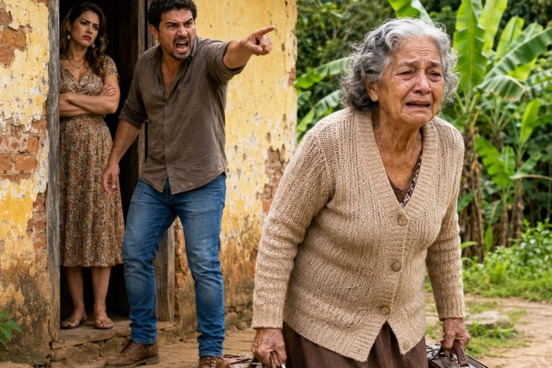 “Você não vai envelhecer às minhas custas” — disse o filho ao jogar a própria mãe na rua com 2 malas; só não imaginava que uma gaveta esquecida ainda guardava a prova da sua queda.