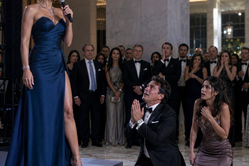 O marido queimou o vestido da esposa antes do gala e a chamou de lixo, sem imaginar que ela era a dona da empresa que decidiria seu futuro naquela noite