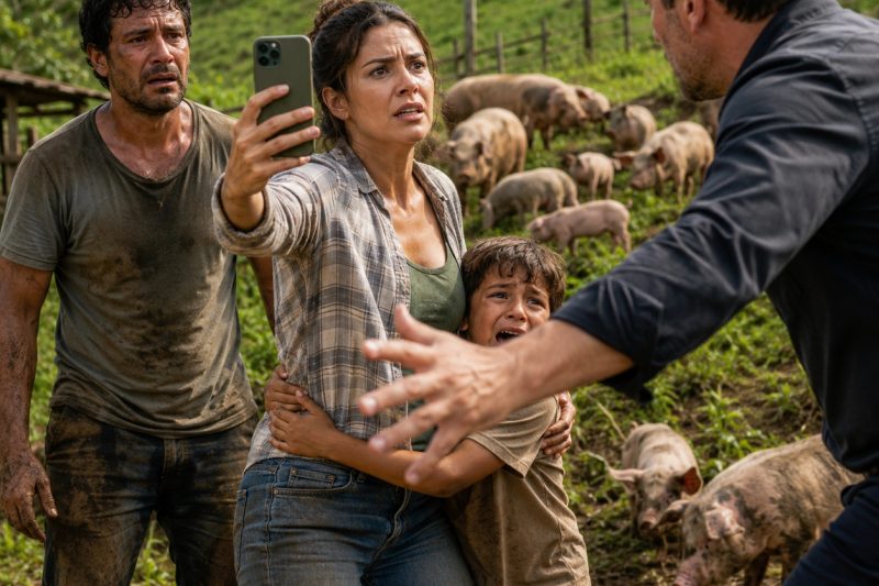 Ele voltou ao morro que abandonou por vergonha… mas encontrou dezenas de porcos vivos e homens prontos para destruir tudo antes que a verdade viesse à tona.