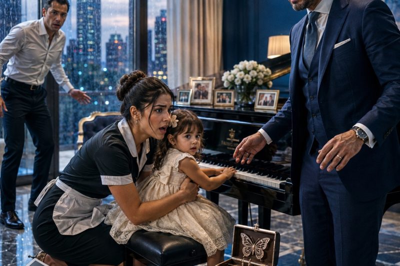 O milionário proibiu a filha da empregada de entrar na mansão… até ela tocar no piano a música secreta da esposa morta e revelar uma mentira enterrada há 4 anos.