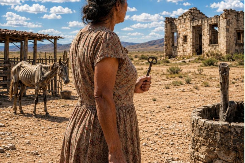 Ela perdeu a casa, o nome e a dignidade em três dias… mas debaixo daquela terra seca estava a vingança que ninguém esperava.
