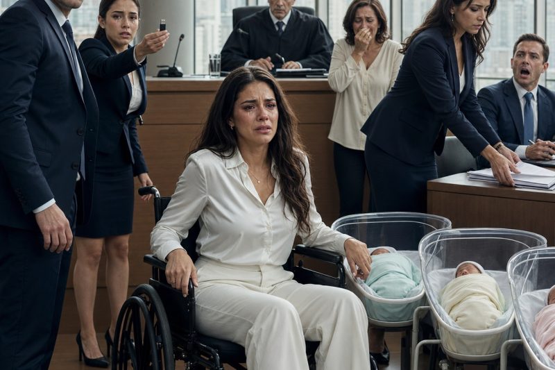 Ele fingiu no fórum: “só quero proteger nossas filhas”; mas a esposa chegou com as 3 bebês no colo e uma prova que mudou tudo.