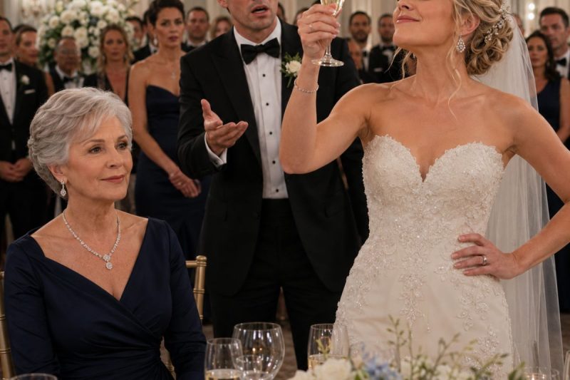 No casamento do meu filho, sua nova esposa anunciou que “permitiria” que eu morasse no antigo apartamento dela. Eu sorri e disse que já tinha minha própria chácara. Mas, quando meu filho confessou que os sogros dele estavam se mudando em segredo para a minha propriedade, fiz uma ligação que deixou todos os convidados sem palavras.