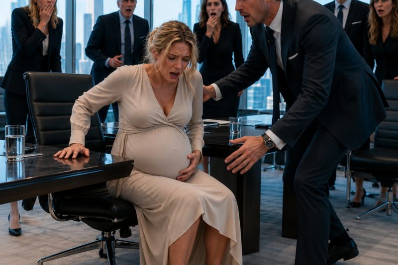 Cheguei para assinar meus papéis do divórcio grávida de 8 meses, então meu marido multimilionário viu minha barriga e perdeu o controle.