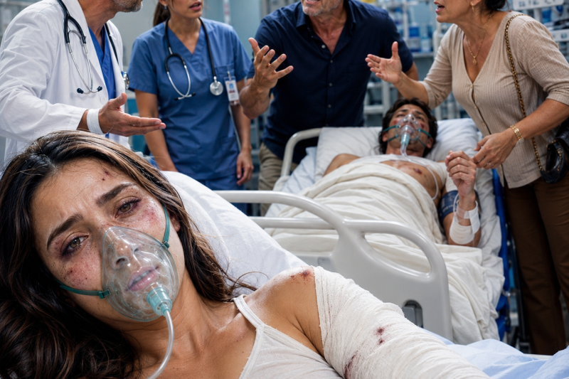 A filha ainda respirava no pronto-socorro quando ouviu a mãe exigir que salvassem o irmão primeiro e tirassem dela “o que fosse preciso”; horas depois, uma milionária entrou no hospital com uma medalhinha antiga e revelou o crime que todos queriam enterrar antes que ela acordasse.