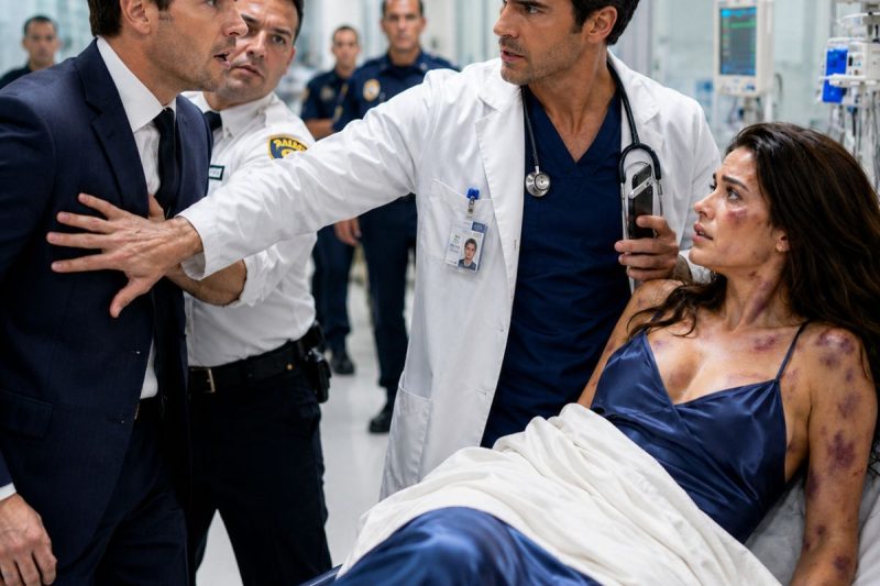 Meu marido achou que bastava me levar ao hospital e mentir: “Foi só uma queda.” Mas ele não imaginava que o médico de plantão era meu irmão… e que aquela noite acabaria com a polícia na porta.