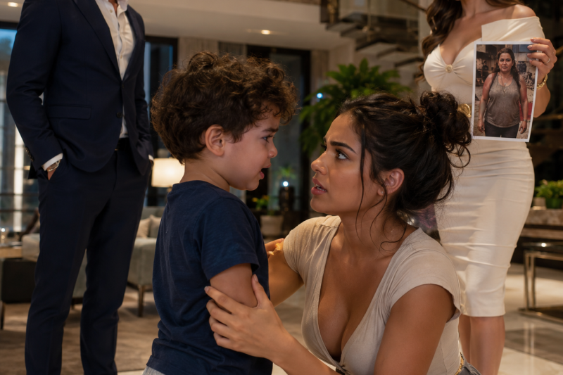 A 5ª babá entrou na mansão depois que 4 mulheres fugiram feridas, mas quando o menino de 2 anos a abraçou, a tia mostrou uma foto proibida e gritou: “Ela está ligada à morte da mãe dele”