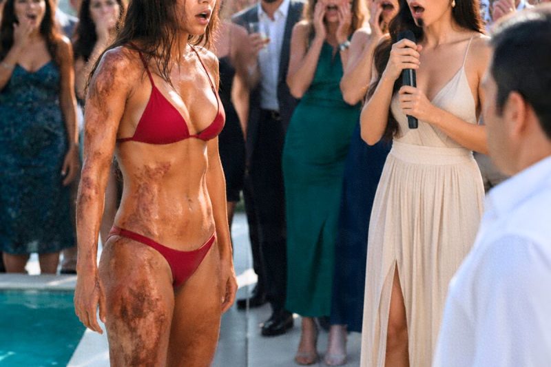 Na nossa festa de 18 anos, minha irmã gêmea pegou o microfone, apontou para mim diante de todos e riu: “Tire esse roupão e pare de se fazer de especial.” Eu não respondi. Apenas caminhei até a piscina, soltei o cinto devagar… e, quando minhas cicatrizes apareceram, ela finalmente lembrou por que uma foto queimada estava escondida há doze anos.